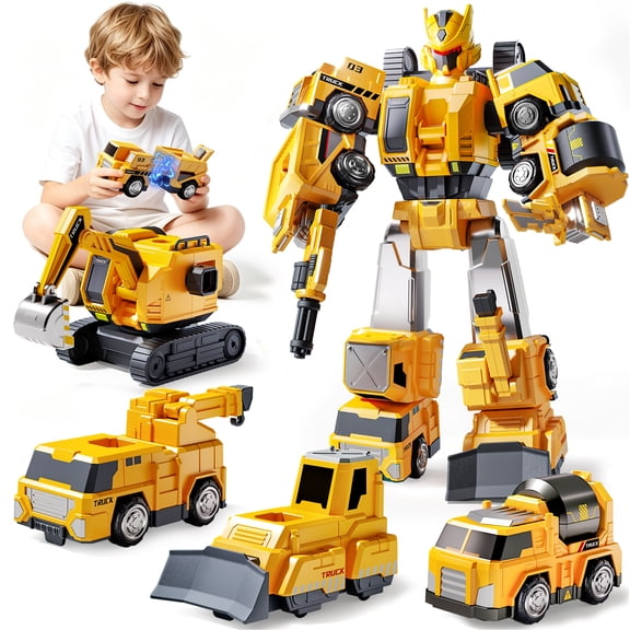 Gelomee Transforming Robot Toys for Boys, Magnetic Robots for Kids