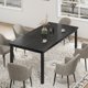 thumbnail image 3 of QinaQin Mesa de comedor industrial de 71 pulgadas para 4 a 6 personas, diseño rectangular con esquinas redondeadas, ideal para cocina o como escritorio amplio, 3 of 7
