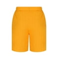 thumbnail image 7 of KIHOUT Men's Cable-Knit Textured Casual Shorts - Polyester, Elastic Drawstring Waist, Leather Patch Detail, Knee-Length for Spring/Summer Daily Wear, 7 of 7