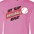 thumbnail image 4 of Inktastic Eat, Sleep, Baseball, Repeat Long Sleeve T-Shirt, 4 of 5