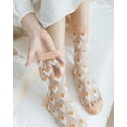 thumbnail image 4 of Vintage Sheer Socks,Summer Transparent Flower Ankle Socks,Thin Mesh Lace Elastic Jacquard Glass Silk Socks, 4 of 7
