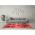 thumbnail image 3 of Ahgly Company Machine Washable Indoor Square Abstract Red Modern Area Rugs, 8' Square, 3 of 4