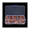 thumbnail image 3 of 200Pcs Copper Washer Gasket Nut Bolt Set Flat Sealing O Ring Solid Gasket Assortment Kit Car Engine Oil Gasket Plug, 3 of 8