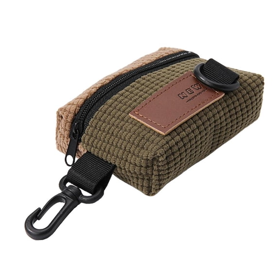HannLk Multipurpose Earbud Case Headphones Protective Bag Soft Corduroy Earbud Holder