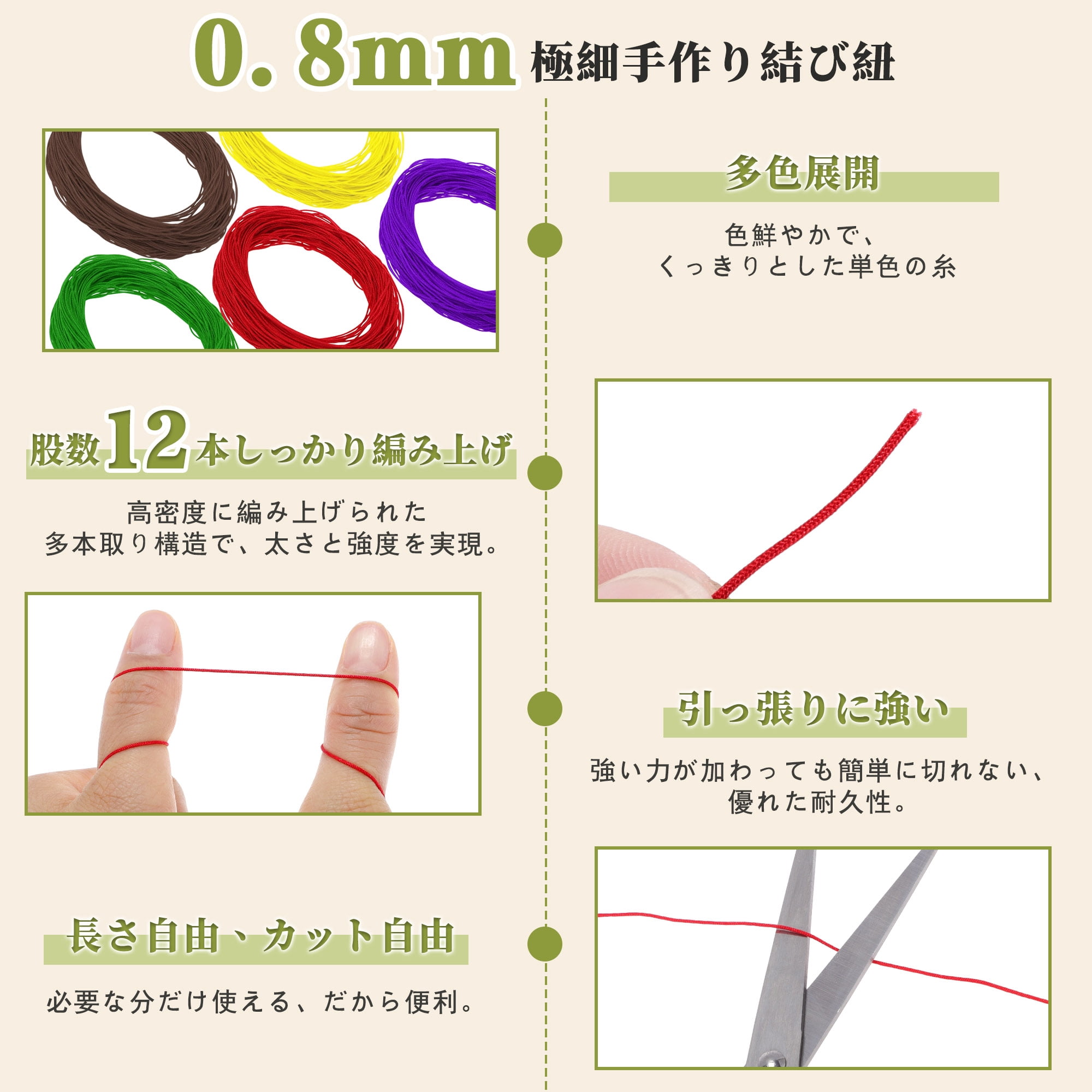 Unique Bargains String Polyester Cord for Sewing Crafts Dark Red
