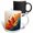 Multicolor, variant on 3drose, Orange Maple Leaf, Curvy Colorful Waves. Allegory of Autumn, Gift, 11oz Magic Transforming Mug