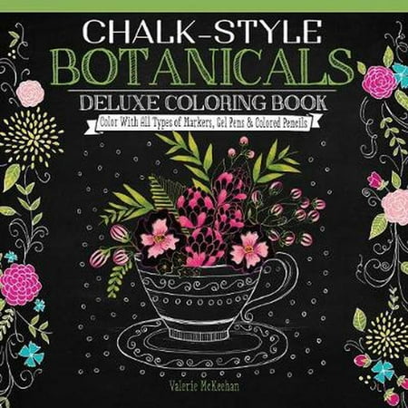 ISBN 9781497201514 product image for Chalk-Style Botanicals Deluxe Coloring Book | upcitemdb.com