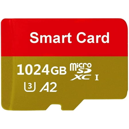 Carte Micro SD de 1 To avec carte mémoire adaptateur Carte flash rapide de  classe 1024 Go pour ordinateur,appareil photo,navigation  automobile,drone,smartphone