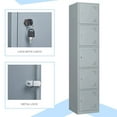 thumbnail image 4 of STANI Office Storage Lockers for Employees, 71" Slim Metal Storage Cabinet with 5 Door for School, Gym, Dormitory, Changing Room, 4 of 6