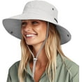 thumbnail image 1 of Sun Hats for Women Ponytail UPF 80+ Beach Summer Hat Wide Brim Packable Cowboy Hat, 1 of 5