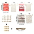 thumbnail image 2 of ziyahi 24 Pieces Christmas Linen Bags Clips Set Reusable Drawstring Candy Pouch Pocket with Stickers Tags Labels Rope, Type 1, 2 of 6
