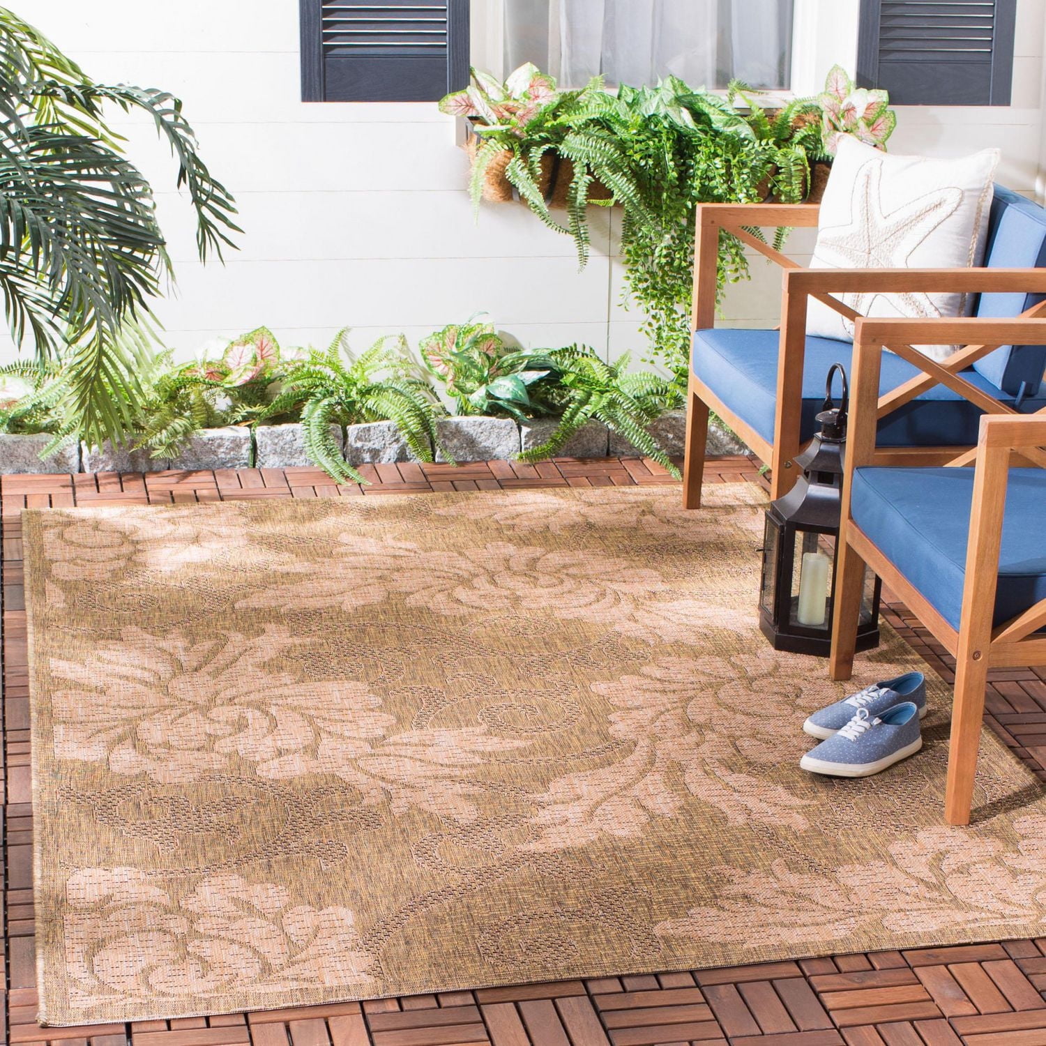 Safavieh Courtyard Adrian Tapis Floral Extérieur