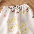thumbnail image 3 of JUMEYU Pants for Baby Girl Toddler Kids Cotton Linen Pants Girls Boys Summer Elastic Waist Beach Cargo Pants Casual Loose Trousers with Pockets Joggers 18 24 Months (Purple,18-24 Months), 3 of 3