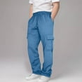 thumbnail image 5 of MKOSPLRT Kids Cargo Sweatpants with Pocket Waist Athletic Joggers Solid Baggy Running Sport Straight Leg Pants 3-14 Years, 5 of 8
