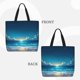 thumbnail image 2 of Easygdp Night Sky Beach Scene Bolsa Tote para Mujer, Bolso de Hombro para Trabajo, Playa, Viajes, Compras y Supermercado, 2 of 7
