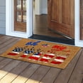 thumbnail image 2 of Wzzjkit Patriotic Door Mat 4th of July Doormat Independence Day Decorative Red White and Blue Welcome Mat Non Slip Rubber Backing Outdoor Indoor Entryway Floor Mats Home Festival Decor, 2 of 3