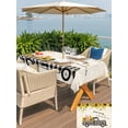 thumbnail image 4 of Outdoor Tablecloth with Umbrella Hole and Zipper, Cute Pig Rectangle Table Cloth 52x70 Inch Waterproof Tablecloth, County Sunflowers Truck Farmhouse Black White Plaid Picnic Table Cover for Patio, 4 of 7