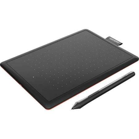One by Wacom Student Drawing Tablet (small) – Works with Chromebook, Mac, PC - Black/Red