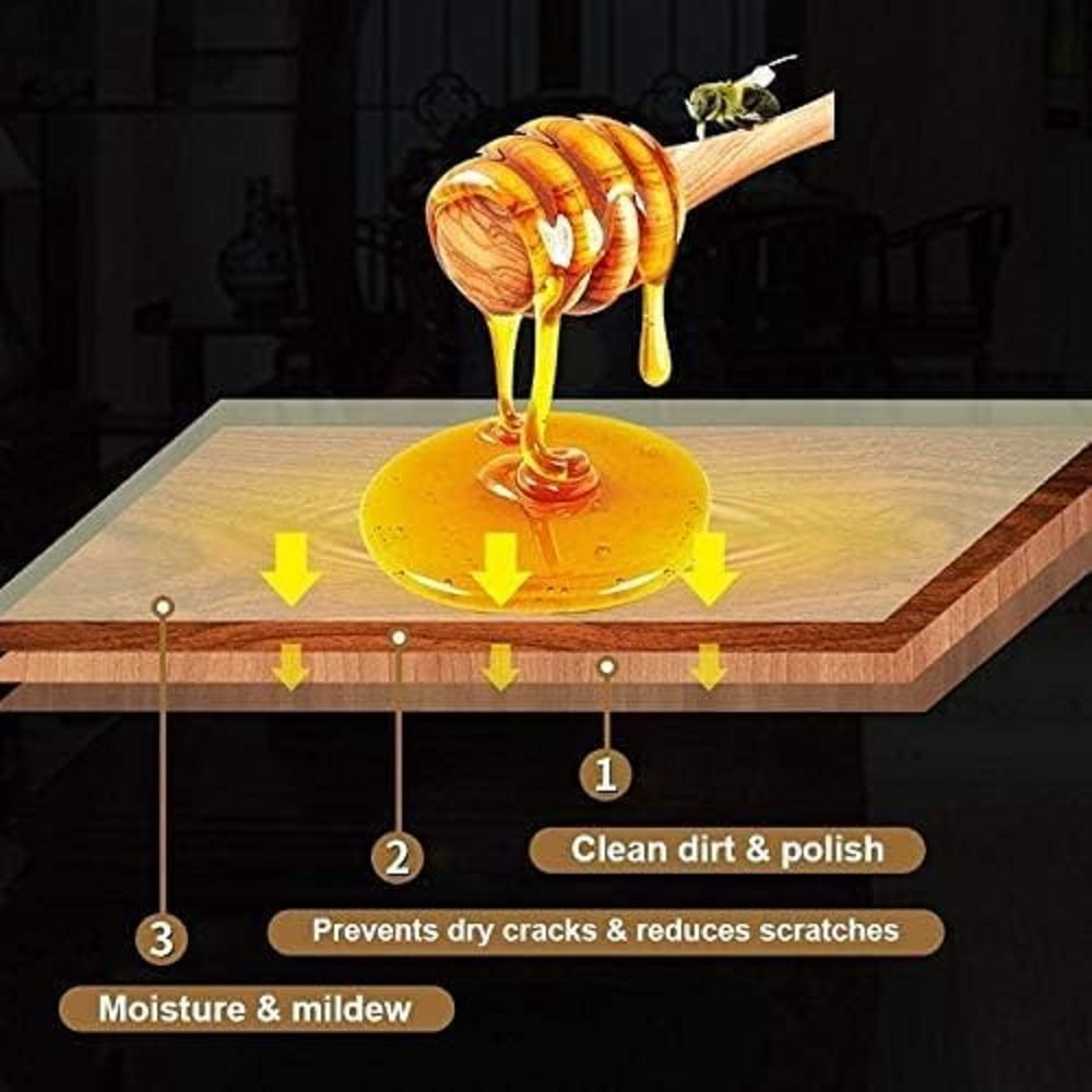 Wood Seasoning Beeswax,Beeswax Furniture Polish, Wood Furniture Cleaner for Wood Doors,Tables,Chairs and Floors