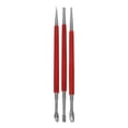 thumbnail image 1 of MIANGASTORE 3pcs Leather Craft Modelling Splicing Embossing Press Stylus Line Pen Pottery Polymer Clay Tool, 1 of 8