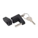 thumbnail image 1 of Cerradura de acoplador de lengüeta de remolque, resistente, antirrobo, versátil, para caja de herramientas de camiones RVS, color negro, 1 of 5