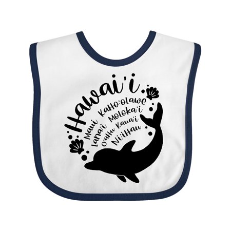 

Inktastic Hawaii Islands with Dolphin Gift Baby Boy or Baby Girl Bib