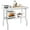 Silver（48x30 in W/Undershelf), variant on Folding Stainless Steel Table, 48x30 in, 400 LB Capacity, Heavy Duty Metal Foldable Prep/Work Table, No Assembly, Portable Workbench for Kitchen Laundry Restaurant Camping Garage, Silver