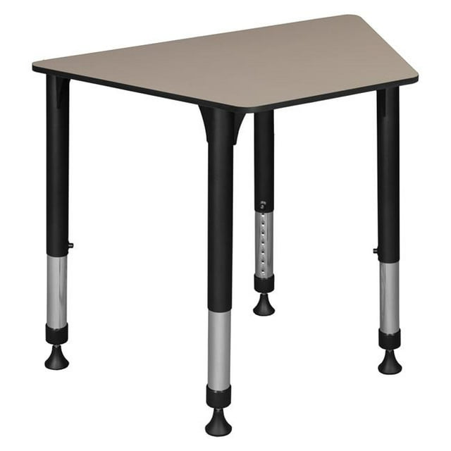 Regency TSD362319BE 36 x 23 x 19 Po Trapèze Hauteur Réglable Bureau d'École&44; Beige