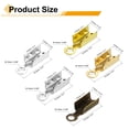 thumbnail image 2 of 200 Pcs Fold Over Cord Ends, 10.2x2.5mm Ribbon Crimp Ends Cap, Clasp Tips for Leather Craft Making Diy (5 Colors), 2 of 6