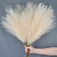 thumbnail image 2 of 12pc Faux Pampas Hierba 28 pulgadas Jarrón Relleno Arreglo Beige Amarillo Afortunado Sencillez, 2 of 5