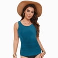 thumbnail image 5 of HCNTES Womens Tankini Top Only Slimming Swim Top Modest Tankini Loose Fit Swimsuit Flowy Swimwear No Bottom (Y508-Navy,L), 5 of 9