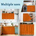 thumbnail image 6 of Burnt Orange Sink Skirt for Bathroom, Self-Adhesive Under Sink Curtain, Country Modern Farmhouse Solid Fall Orange Hide Pipes & Storage Fabric Cabinet Skirt Cover for Kitchen Laundry 32"x55", 6 of 8