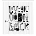 thumbnail image 3 of Ambesonne I Love You Shower Curtain, Modern Graphic Love, 69"Wx75"L, Black White, 3 of 3