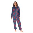 thumbnail image 2 of FORMRS Onesies Pajama for Adults Unisex Hoodie Winter Jumpsuit One Piece Sleepwear, Sizes S-2XL, Blue Lobster Pattern, 2 of 7