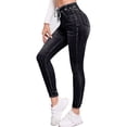 thumbnail image 2 of Gvmfive Women Denim Elastic Waist Drawstring Stretch Jeans, 2 of 4