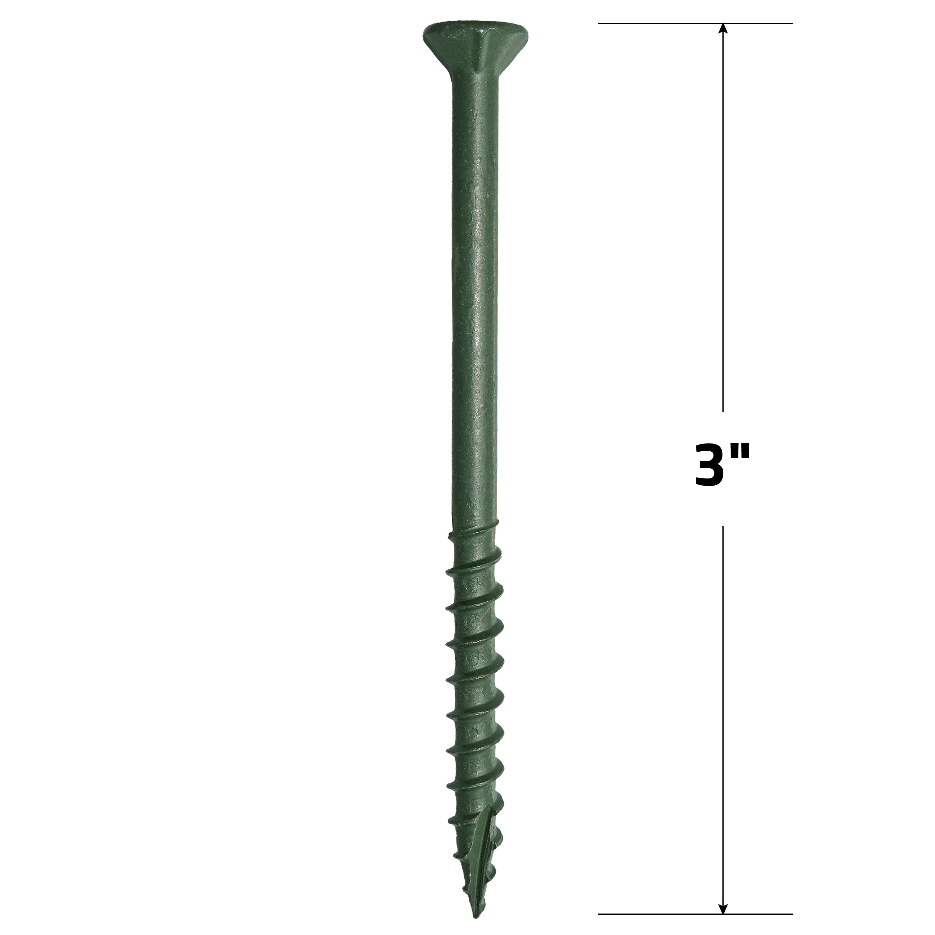 Grip-Rite PrimeGuard Plus #9 x 3 in. Green Wood to Wood Deck Screw 25 lb.