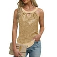thumbnail image 3 of Perfectbot Womens Elegant Halter Neck Tops Sparkly Sequin Cold Shoulder Tank for Parties & Night Out, 3 of 8