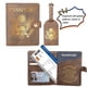 thumbnail image 5 of Juego de Portapasaportes y Etiquetas de Equipaje Ticfox Cuero Marrón Oscuro Grabado, 5 of 7