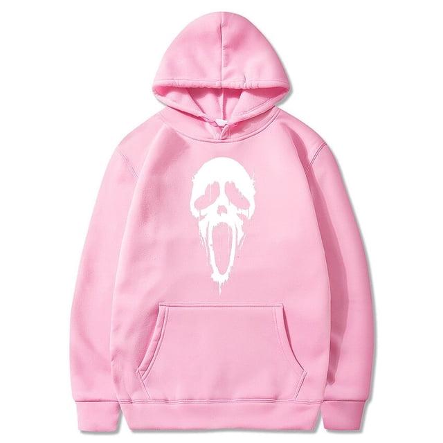 Sudadera con capucha para hombre y mujer, ropa de calle con estampado de fantasma de terror, película de miedo, de gran tamaño, a la moda, para Halloween, novedad