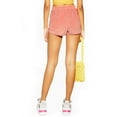 thumbnail image 3 of Topshop Acid Velour Runner Shorts Size 6 US Coral, 3 of 3