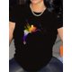 thumbnail image 2 of Vibrant Fairy Graphic T-Shirt for Women - Soft Stretchy 100% Cotton, Round Neck, Casual Sporty Design, Printed Fairy Pattern, Perfect for All Seasons and Occasions Tee For Adult, Men, Women, Teen, Te, 2 of 8