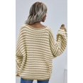 thumbnail image 4 of Womens Sweaters Pullover Oversized Deep V Neck Off Shoulder Tops Long Sleeves Loose Knit Sweater, 4 of 6
