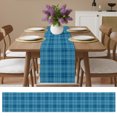 thumbnail image 6 of Buffalo Plaid Table Runner 108 Inches Long,Royal Blue Farmhouse Gingham Striped Cotton Linen Table Runners Dresser Scarves,Fabric Tabletop Scarf Furniture Cover for Home Dinner Party 13"x108", 6 of 9