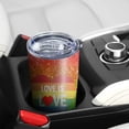 thumbnail image 4 of 20oz Insulated Tumbler, Travel Coffee Tumbler with Lid Cup Holder Friendly Travel Coffee Mug Stainless Steel Thermos 20 Oz Tumbler Reusable Insulated Coffee Mug with Lid (Rainbow Love Is Love ), 4 of 6