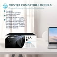 thumbnail image 3 of 83A CF283A Toner 2 Pack 83A toner Cartridge Compatible for 83A Pro M201 MFP M125 M127 Series Printer, 3 of 8