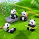 thumbnail image 2 of Figuras de panda de bambú para decoración de jardín, resina, 31 g, 2 of 3