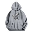 thumbnail image 5 of Men's Floral Print Casual Graphic Hoodies Drawstring Long Sleeve Pullover Sweatshirt, 5 of 5