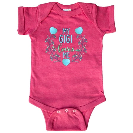 

Inktastic My Gigi Loves Me- Painted Flowers and Hearts Gift Baby Boy or Baby Girl Bodysuit