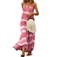 thumbnail image 3 of Vestido largo con cuello en V, ropa de verano, vestido suelto sin mangas a rayas, rosa, S Methold AP001806-01, 3 of 5