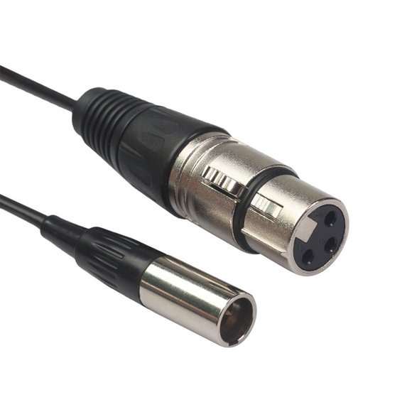 MesaSe 0.3m Mini XLR 3Pin Male to XLR 3Pin Female Camera Microphone Audio Cable